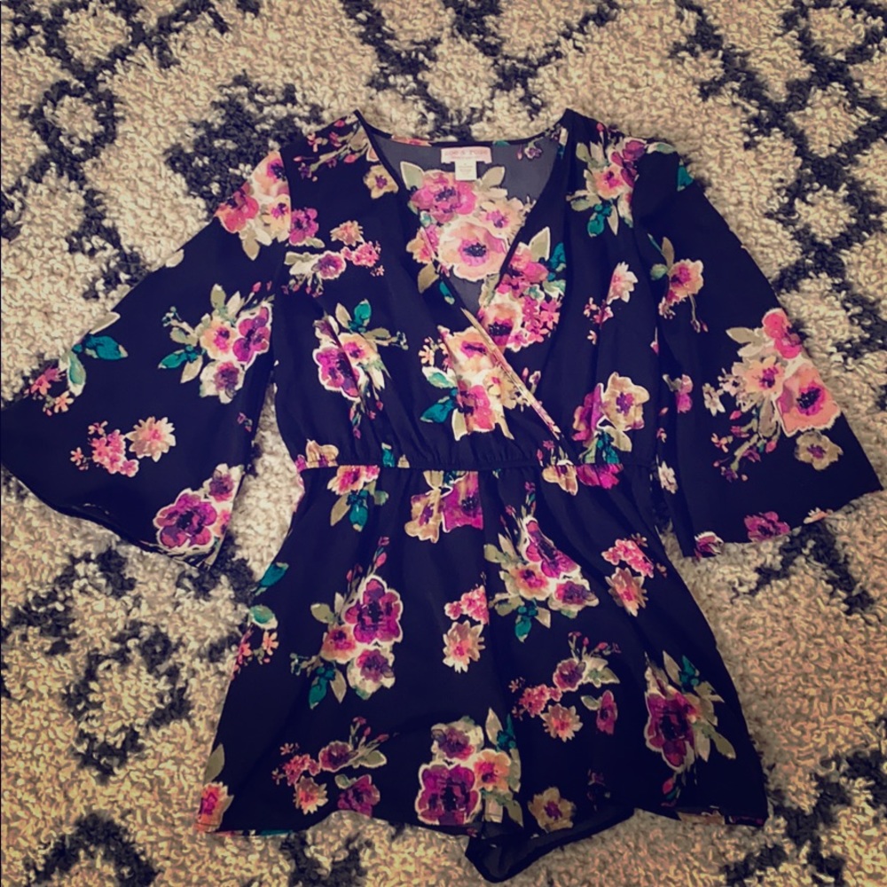 Band of Gypsies romantic floral romper